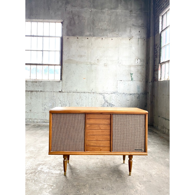 Vintage Mid Century Stereo Console with record player